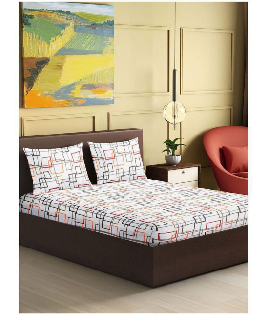 Abhikram - Multicolor Cotton Double Bedsheet with 2 Pillow Covers - Multicolor