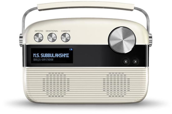 Saregama Carvaan Tamil Digital Audio Player (Porcelain White)