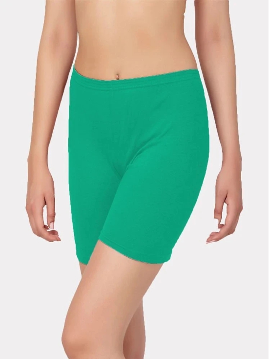 IN CARE LINGERIE Cotton Solid Womens Boy Shorts ( Green ) ICLG-007_GREEN - None