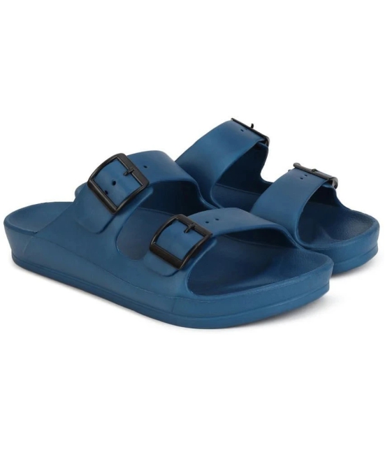 Aqualite Blue Mens Slide Flip Flop - None