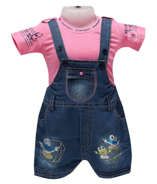 Balloons Multicolor Denim Rompers - 0-6 Months