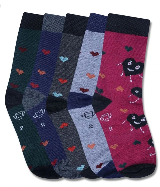 Dollar Multicolor Cotton Blend Boys Ankle Length Socks ( Pack of 5 ) - 3-4 years