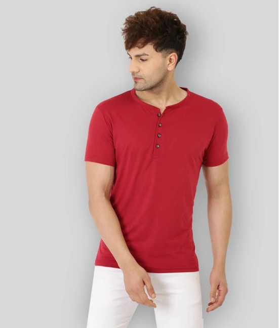 Leotude - Cotton Blend Regular Fit Maroon Mens T-Shirt ( Pack of 1 ) - None