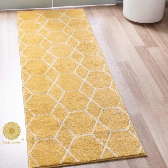 Tokyo Super Soft Densed Carpet-Yellow / 22x55 Inches