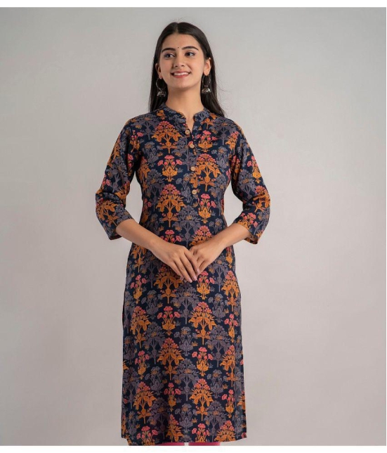 MAUKA - Multicolor Rayon Women's Straight Kurti ( Pack of 1 ) - None