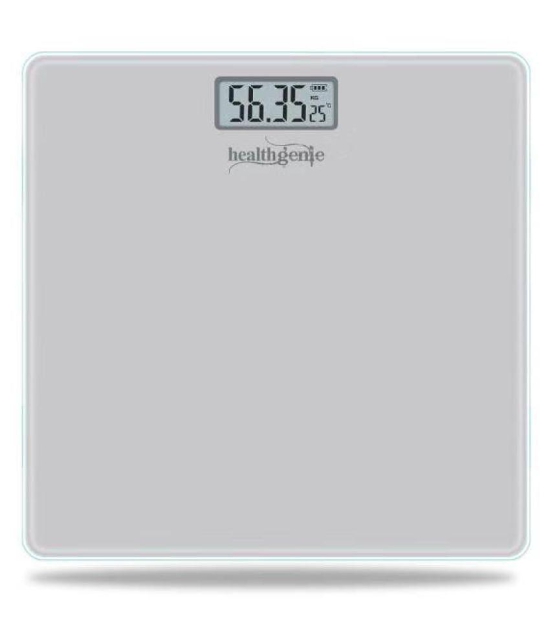 Healthgenie Electronic Digital Weighing Machine Bathroom Personal Weighing Scale-Weight-180Kg Silver