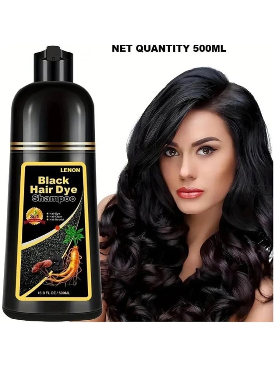 Lenon Shampoo Hair Color Natural Permanent Hair Color 500 mL Black