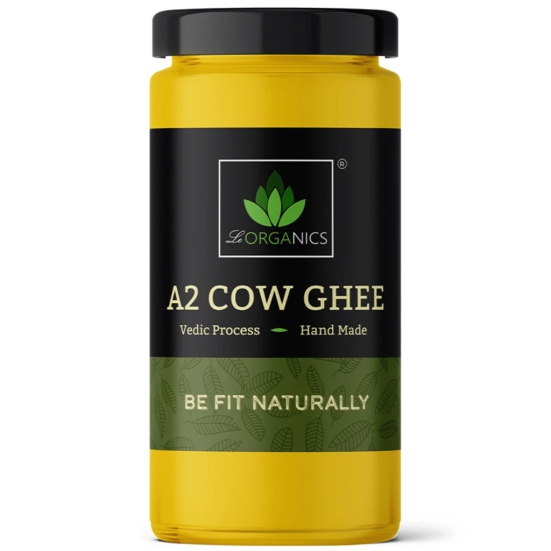 Le-Organics A2 Cow Ghee 1000 ml | 5000 Year Old Vedic Bilona Method | Malai Madu Cow - Rarest Breed | Free Grazing Cows | GMO Free | Curd - Churned | Lab Certified