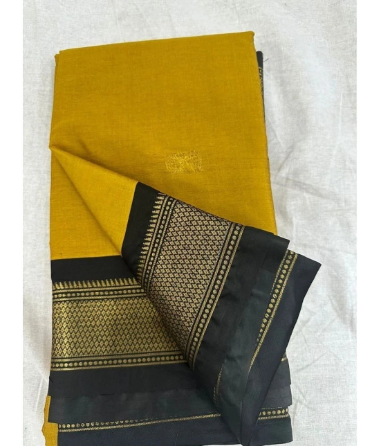 Apnisha Cotton Silk Embellished Saree With Blouse Piece - Mustard ( Pack of 1 ) - Mustard