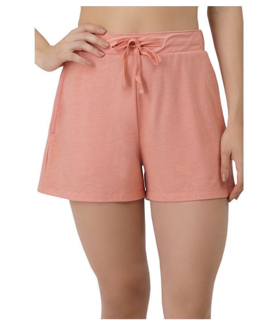 Amante Poly Cotton Night Shorts - Orange - S