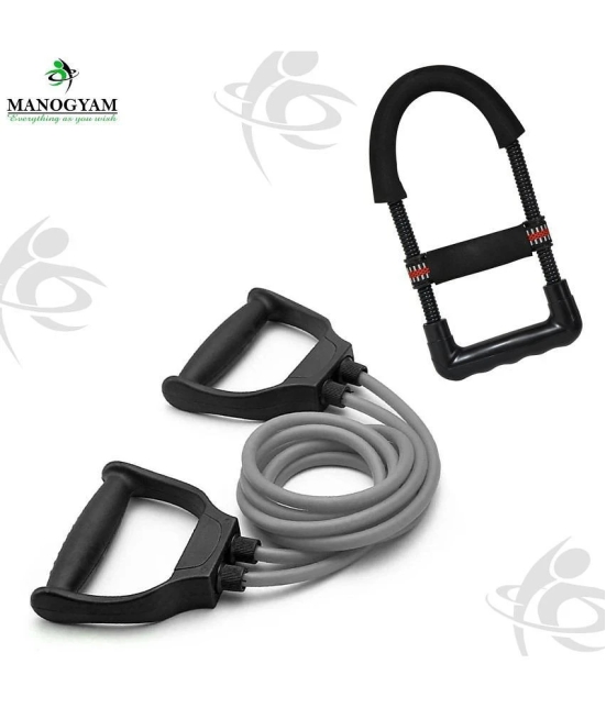 Manogyam Combo Pack of Double Toning Tube & Wrist Exerciser for Man & Woman - Multi Color