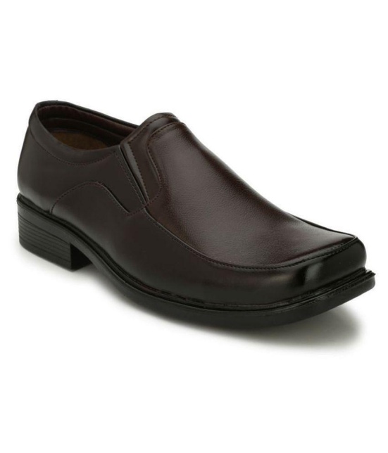 Leeport - Brown Mens Slip On Formal Shoes - None