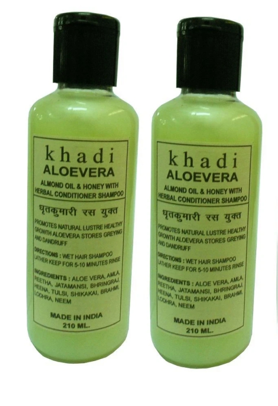 Khadi Herbal Aloevera shampoo + Conditioner 210 ml - Pack of 2