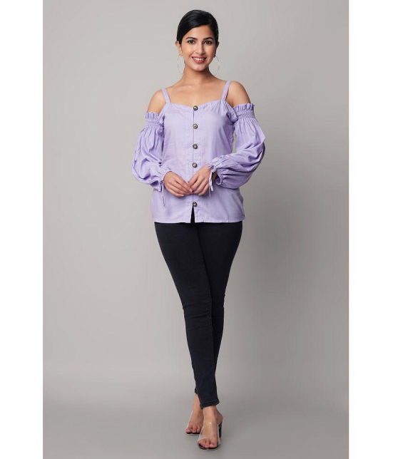 GOD BLESS - Purple Rayon Women's Empire Top ( Pack of 1 ) - None