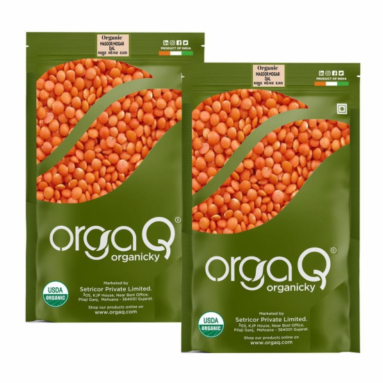 OrgaQ Organicky Organic Masoor Dal Mogar