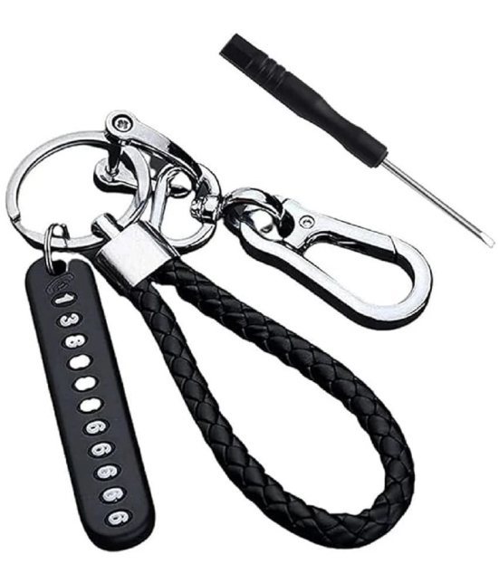 Keychain Black Mens Carabiner Keychain ( Pack of 1 )