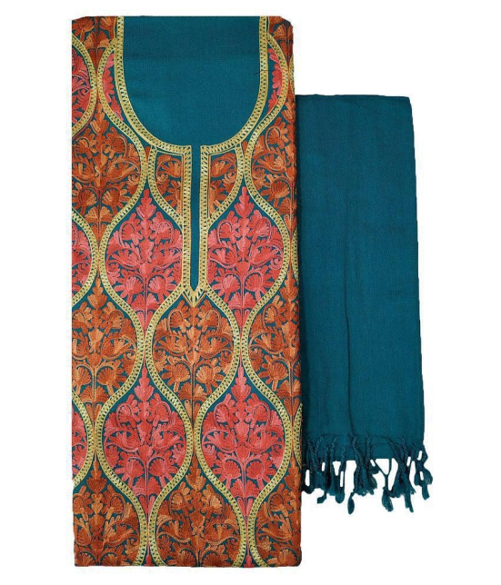 KASHMIRI Blue Woollen Dress Material