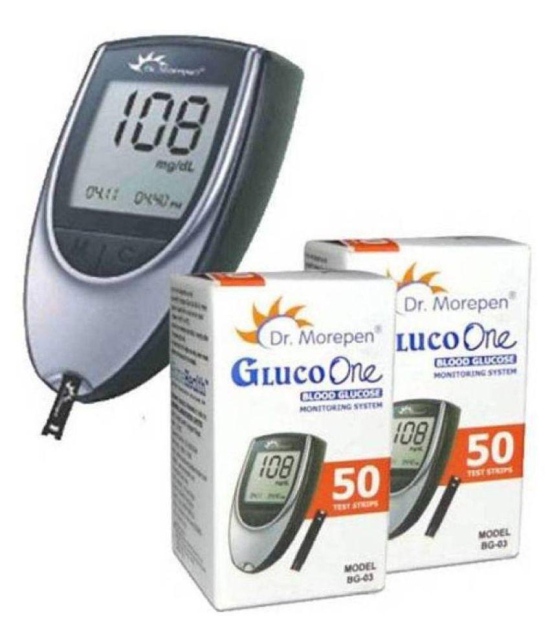 Dr. Morepen 100 Sugar Test Strips (50*2) for BG-03 Glucometer Expiry- Feb-2024