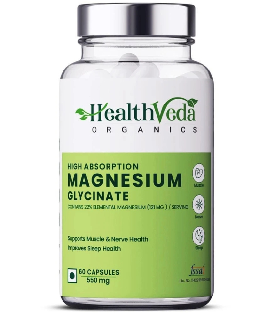 Health Veda Organics Magnesium Glycinate 60 no.s Minerals Capsule