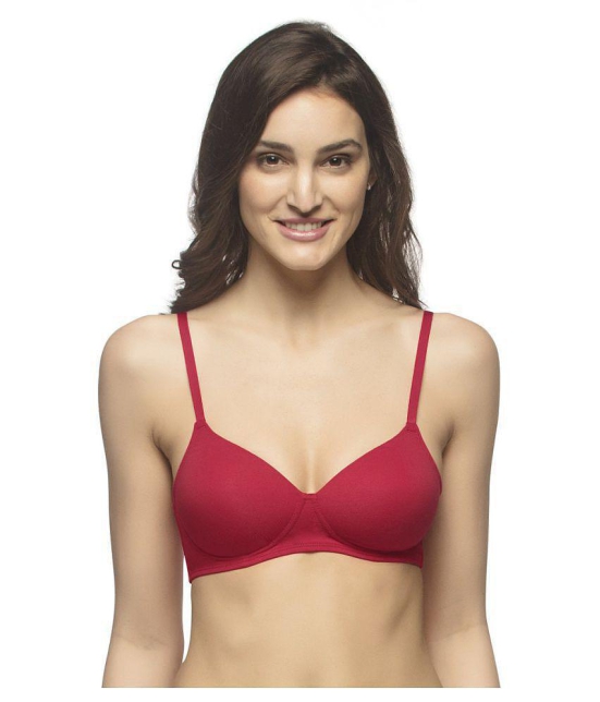 Amante Cotton T-Shirt Bra - Red Single - 38D