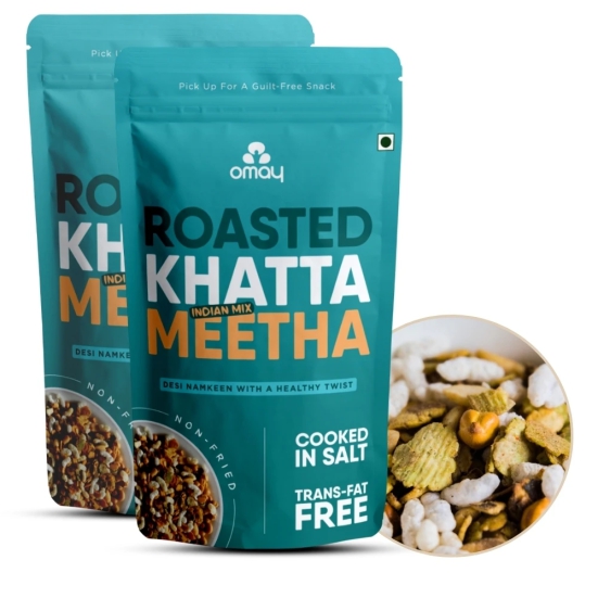 Omay Foods Khatta Meetha, 400 gm Pouch (Pack of 2)