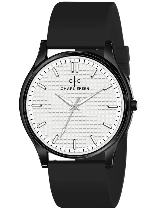 CHARLIEKEEN Black Silicon Analog Mens Watch