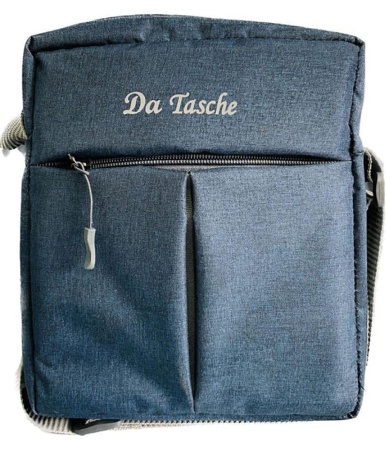 Da Tasche - Blue Solid Messenger Bag - Blue