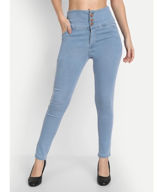 AngelFab - Light Blue Denim Skinny Fit Womens Jeans ( Pack of 1 ) - None