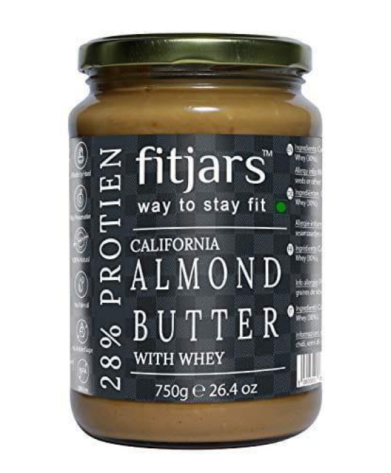 FITJARS Stone Ground Keto Vegan All Natural Gourmet High Protein - Almond Butter , 750 g