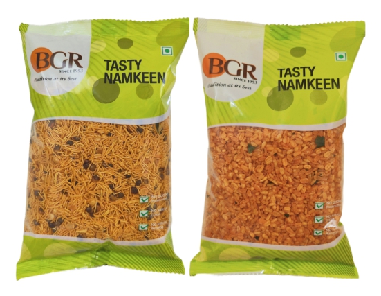 BGR Foods Combo Offer - Bombay Mixture & Masala Moong Dal (500g Pack of 2)