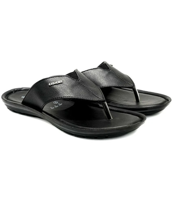 ASIAN Black Mens Thong Flip Flop - None