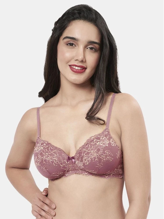 Amante Rose Gold Nylon Lightly Padded Womens Everyday Bra ( Pack of 1 ) - None