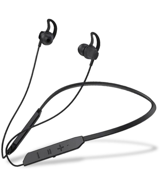 Tecsox Vibe Neckband In Ear Bluetooth Earphone 40 Hours Playback Bluetooth IPX4(Splash Proof) Powerfull Bass -Bluetooth V 5.1 Black