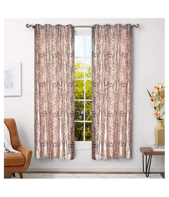 Veronica Deco Set of 2 Door Blackout Room Darkening Eyelet Poly Cotton Curtains Mustard - Mustard