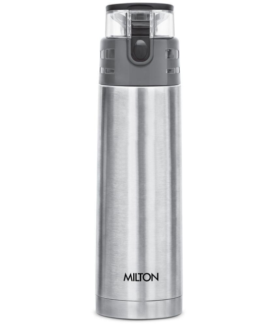 Milton Atlantis 600 Thermosteel Hot and Cold Water Bottle, 500 ml, Silver - Silver