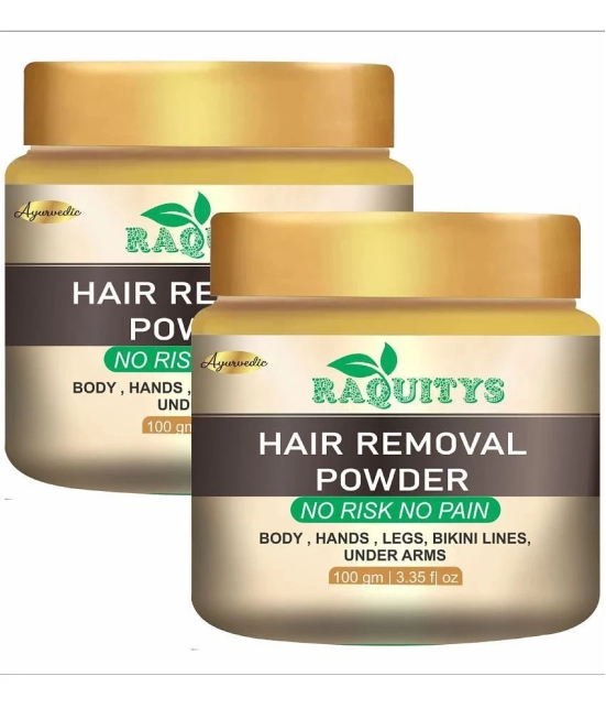 RAQUITYS Hair Removal Powder Three in one Use For Powder D-Tan Skin 200GM