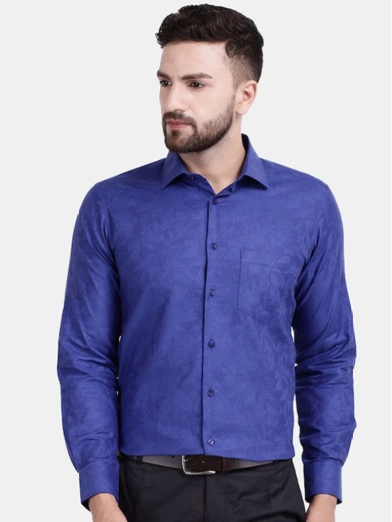 Premium Geometric Printed Cotton Formal Shirt