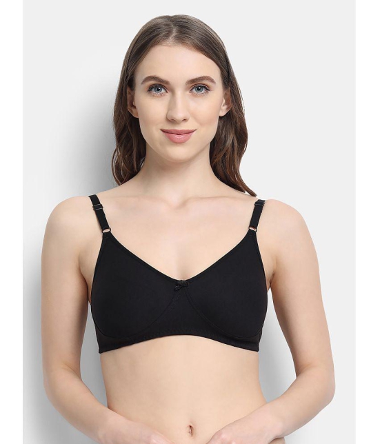 VStar - Black Cotton Blend Non Padded Women's T-Shirt Bra ( Pack of 1 ) - None