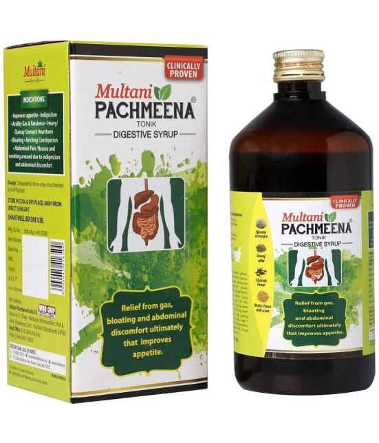 Multani Pachmeena Tonik Digestion Syrup | Improves Appetite | Natural Stomach 450 Ml