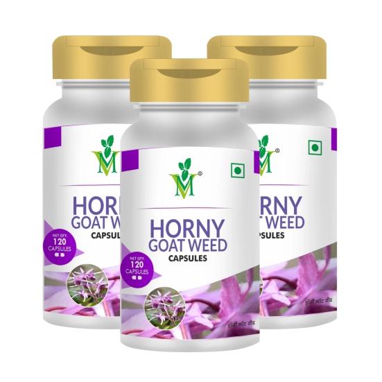 Mint Veda Horny Goat weed Epimedium - Maca Root extract - Nano Formulated herbal 120 Capsules Pack of 3