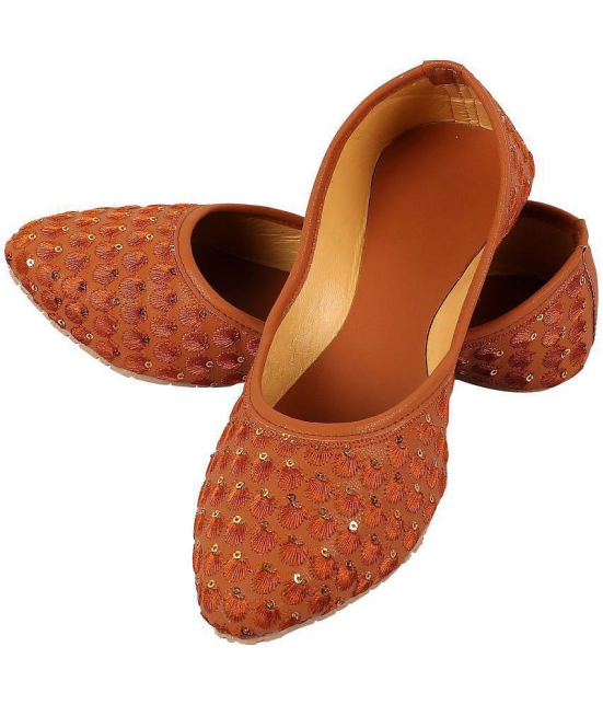 Anjaneya Creations Tan Ethnic Footwear - None