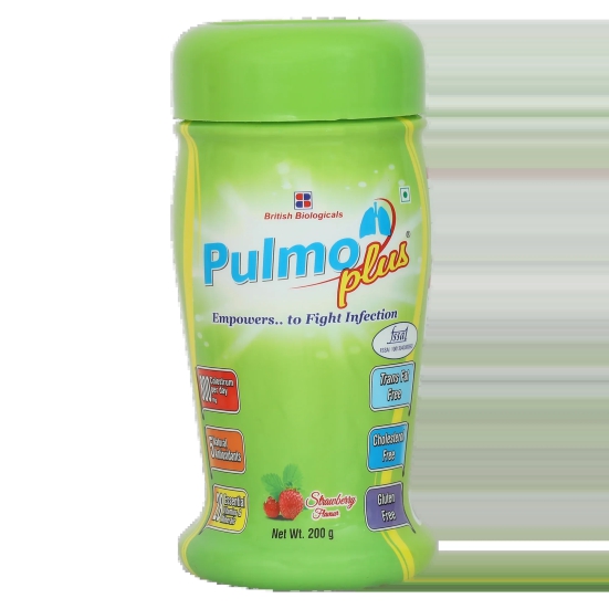 Pulmo Plus Strawberry flavour | For Asthma, COPD, Pulmonary Tuberculosis | Gluten free - 200 g