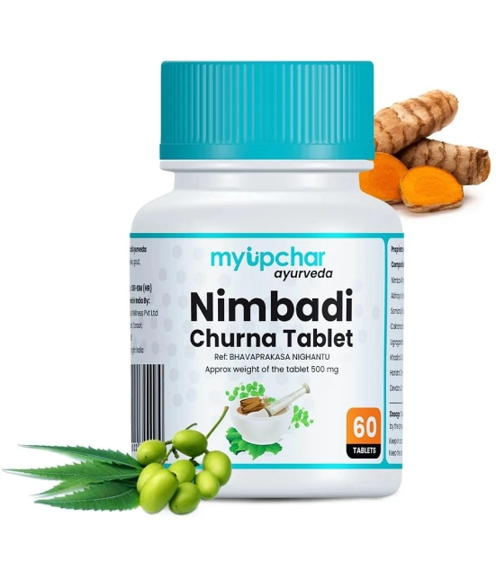 myUpchar ayurveda Nimbadi Churna Tablets for Detoxifying body, clean and healthy skin (60 Tablets)