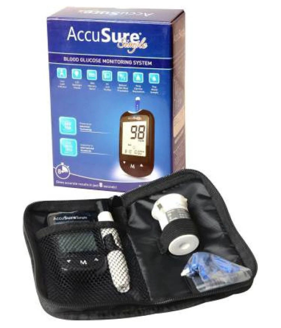 Glucometer ACCUSURE SIMPLE & 25 STRIPS TD 4183 Expiry March 2024