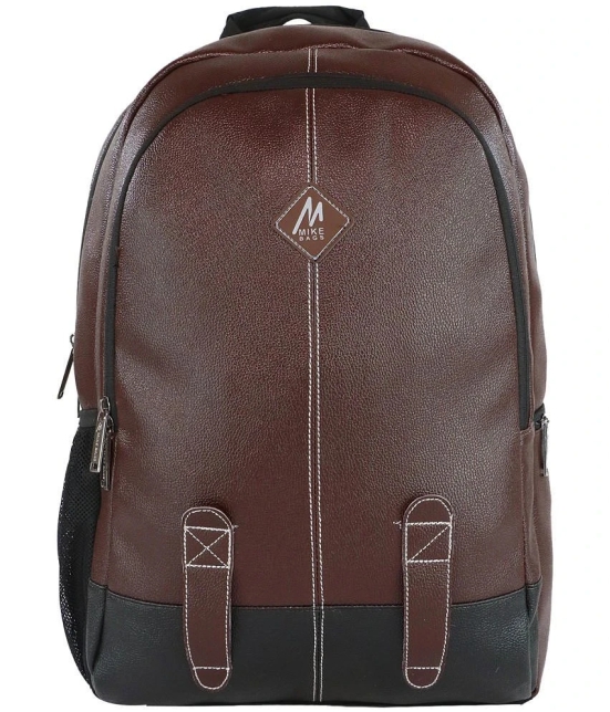 mikebags 20 Ltrs Brown Leather College Bag - Brown