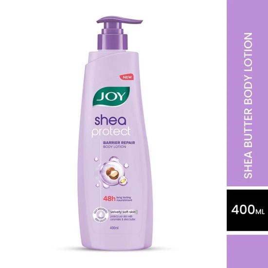 JOY Velvet Softening Smooth Body Lotion for All Skin Types, Shea Butter 400 ml (Pack of 1)