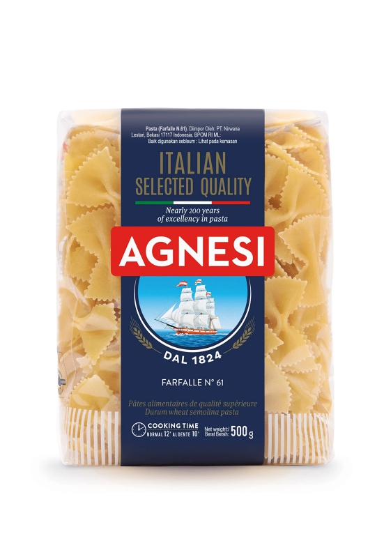 Agnesi Farfelle Pasta, 500 Gm