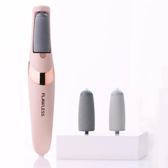 Flawless Pedi Electronic Pedicure Tool Cordless Rechargeable Callus Dead Skin Remover Polishing Wand with Roller Heads PEDICURE ELECTRIC PEDICURE TOOL