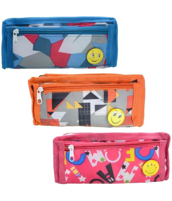 3 Pieces Pencil Box Pouch Cases