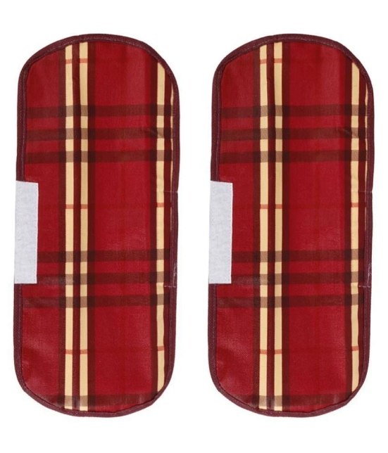 E-Retailer Set of 2 PVC Red Fridge Handle Cover - Red